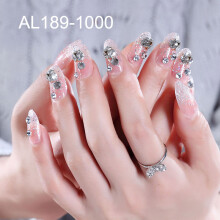 (Al189-1000) 24pcs Acrylic French Nails for Wedding Party
