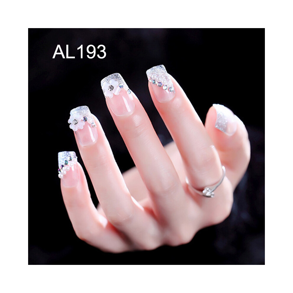 Roc-Electron (Al193) 24Pcs Acrylic French Nails For Wedding Party
