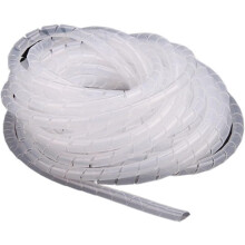 18mm White Cable Sleeve 4m Flexible Tubing Spiral Wrap for Flexible Cable Protection and Clean Finish