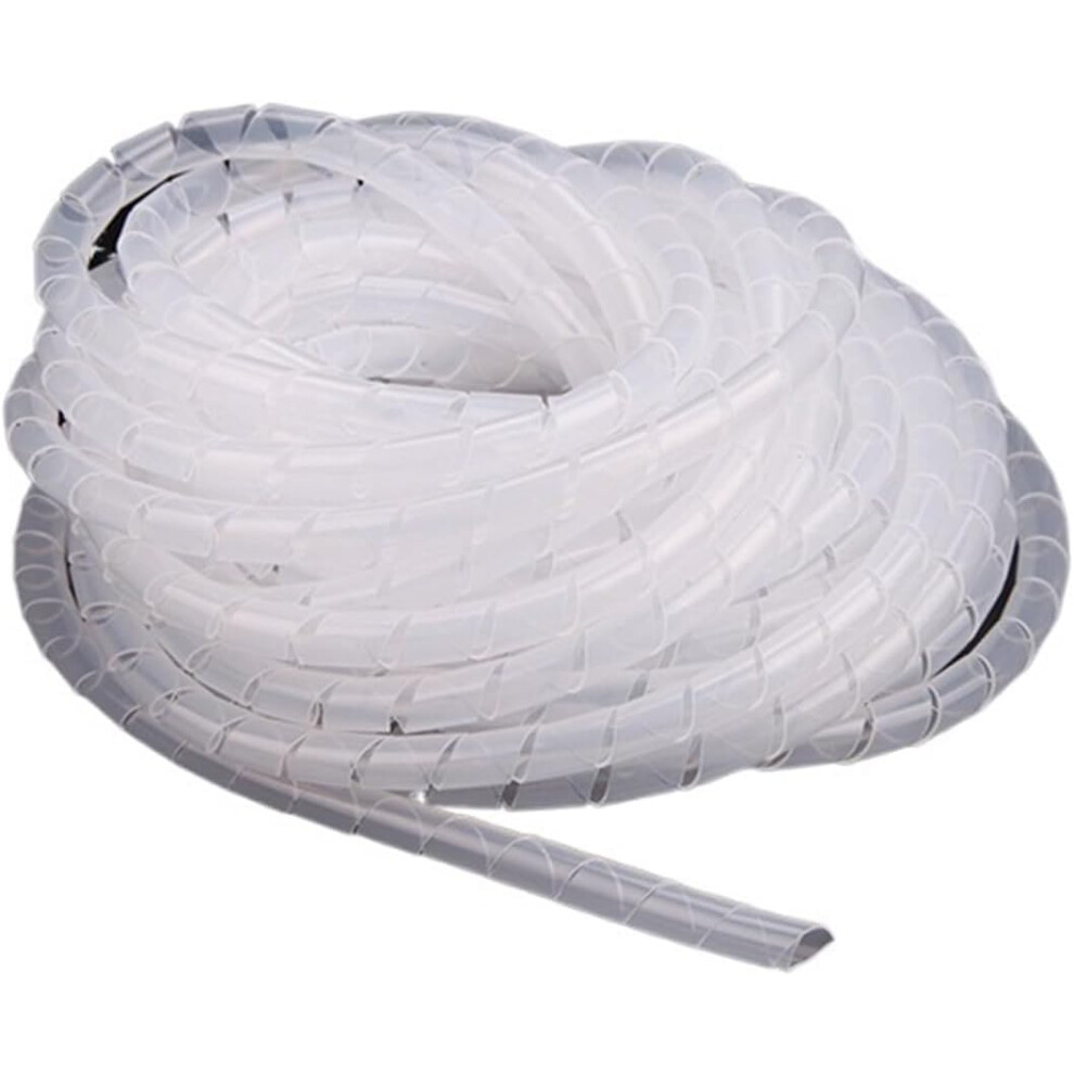 18Mm White Cable Sleeve 4M Flexible Tubing Spiral Wrap For Flexible Cable Protection And Clean Finish 9310869823612