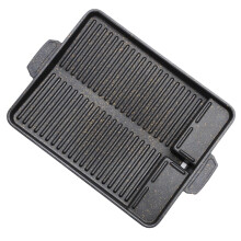 1 stk. aluminiumslegering BBQ-grill non-stick grillplade (sort)