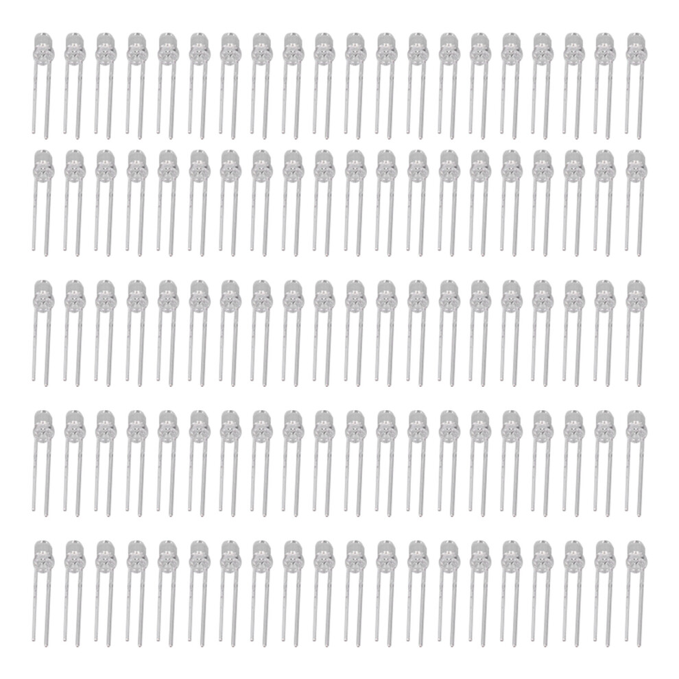100 Pcs Led Diode Kit 3Mm 8 Colours Electronic Components Lamp 3V Pink 8781390758963