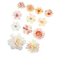 12er-Pack Damen-Haarspangen mit Blumenmuster, rosa und weiß, für Partys