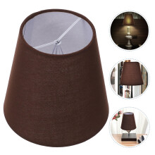 1 petit abat-jour en tissu marron foncé pour lampes de table