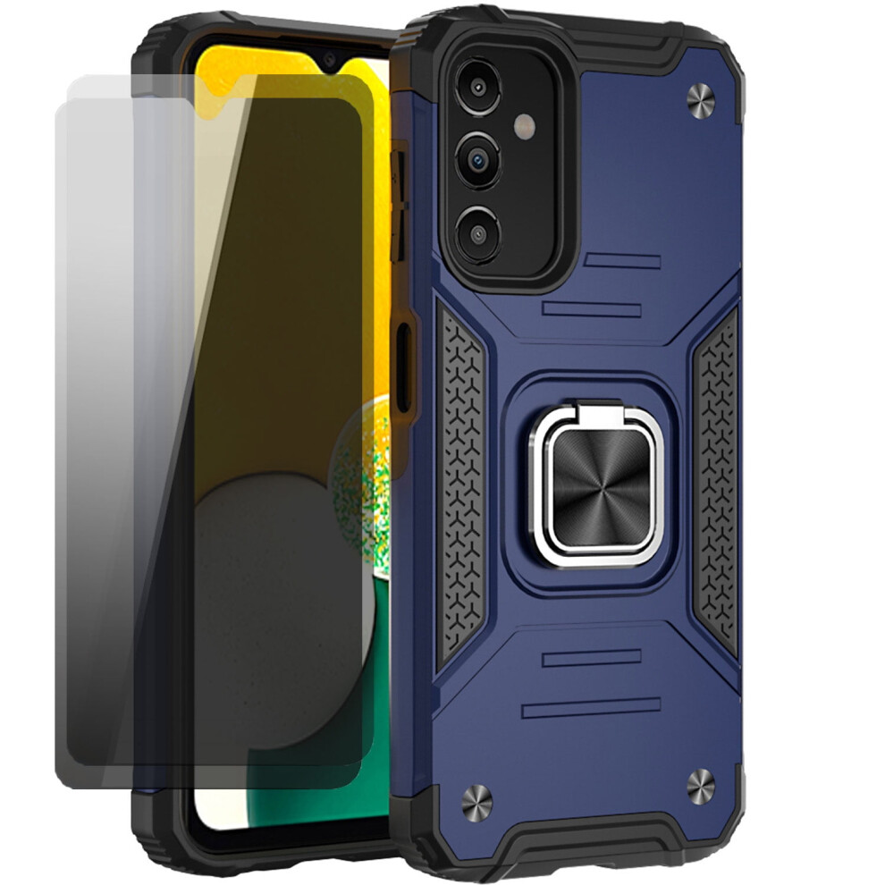Aggxpf Compatible With Samsung A14 5G Case + Anti-Spy Privacy Tempered Screen Protector Pack, Blue 9028731203331