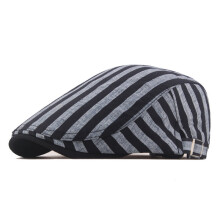 Randig Newsboy Gatsby Platt Duckbill Hatt Golf Driving Beret Ivy Peaked Cap för Herrar