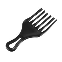 Grzebień do włosów Afro, mały, z klipsem do włosów, dla mężczyzn i kobiet, plastikowy, czarny