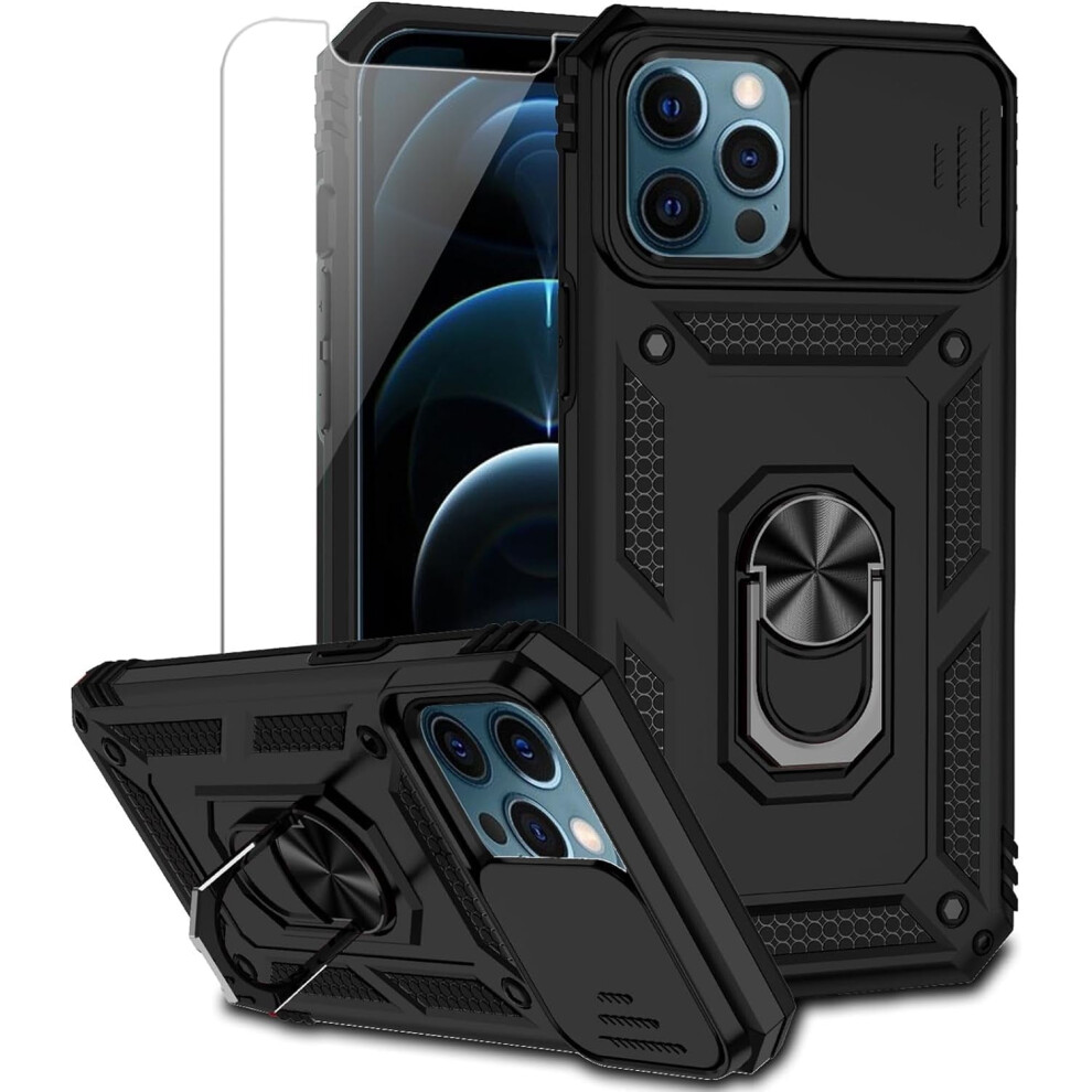 Compatible With Iphone 16E / Se 2025 Case Â Military-Grade Shockproof Cover With Finger Ring & Kickstand 9028731204482