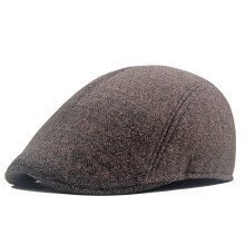Pánska hrubá bavlnená teplá plochá čiapka Newsboy Beret Zimná čiapka Peaked Ivy Golf Driving Cap