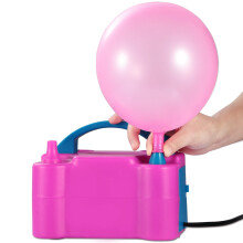 Gonfleur de ballons électrique portable 600 W à double embout, rose rouge