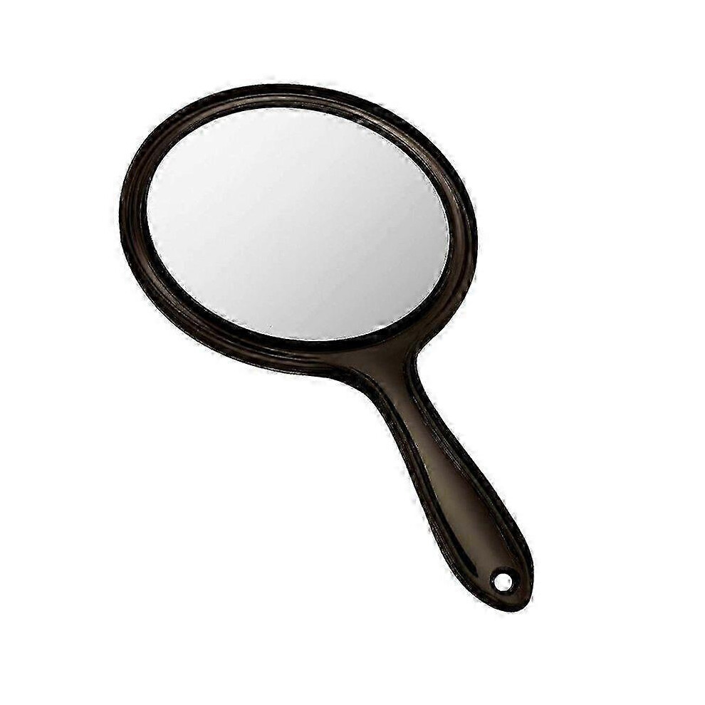 1x Double Sided Handheld Mirror, 1X/2X Magnifying Mirror with Handle, Clear Handheld Mirror, Rounded Shape Makeup Mirror
