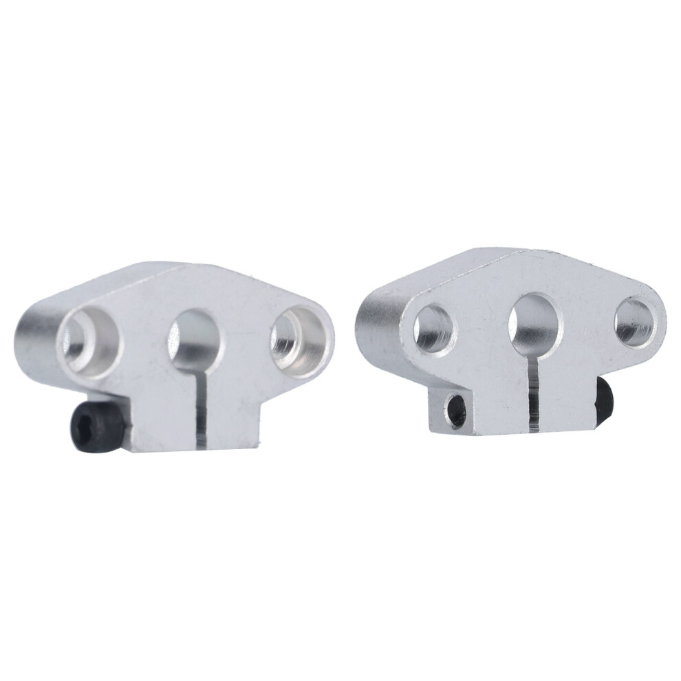 Chrome Plated 2Pcs Cnc Shf8 Linear Rail Shaft Flange Supports Horizontal Mount 7661390759034