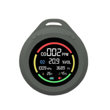 Détecteur d'oxygène portable 6 en 1 avec CO, altimètre, baromètre, thermomètre et moniteur d'humidité pour les activités de plein air