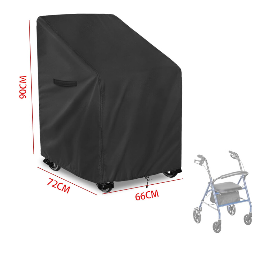 Rollator Walker Cover, Waterproof Walker Cover for Seniors, for Walkers with Wheels and Seat