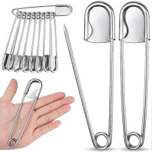 Lot de 10 épingles géantes de 12,7 cm (5 pouces) en acier inoxydable, très résistantes, pour le linge, la couture, le quilting et le re