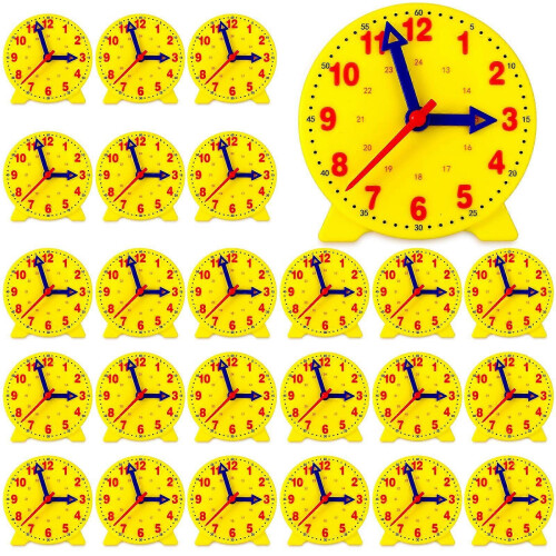 Κιτ ρολογιών διδασκαλίας 24 τεμαχίων για παιδιά, μίνι ρολόγια με γρανάζια