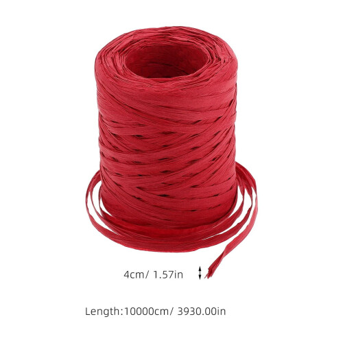 Raffia String Red 1 Roll 100m for Wrapping 1