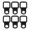 2 Sets 6Pcs Durable Car Refit Hooks Practical Car Roof Trunk Hooks (Black) 3