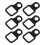2 Sets 6Pcs Durable Car Refit Hooks Practical Car Roof Trunk Hooks (Black) 6