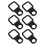 2 Sets 6Pcs Durable Car Refit Hooks Practical Car Roof Trunk Hooks (Black) 8
