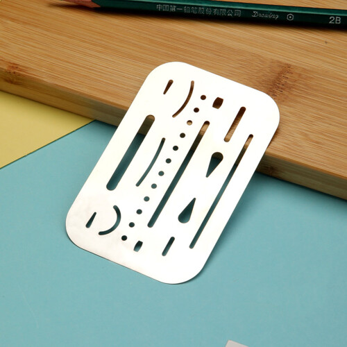 Erasing Shield Stainless Steel Drawing Template Shield Drafting Tool Metal Eraser Shield Tool for Drawing Engineering 1