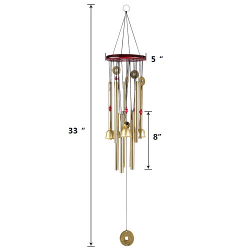 10-Röhren-Windspiel aus Aluminium für Garten oder Terrasse 2