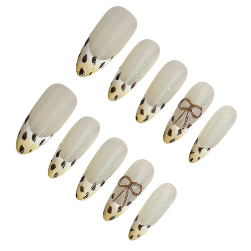 (M) Leopard Print Press On Nails - DIY Manicure
