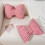 Bowknot Sofa Cushion Pink 15x12in Plush Throw Pillow 5