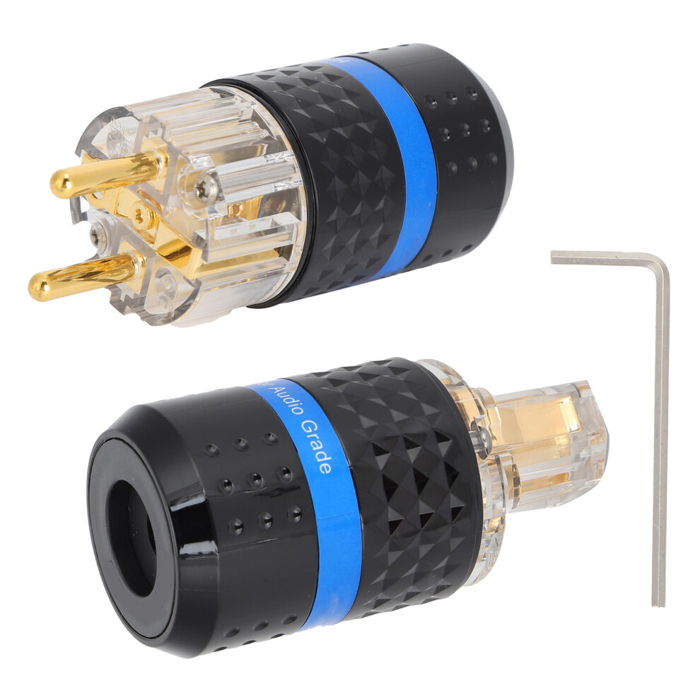 Monosaudio Power Plug E103g/F103g Pure Copper 24K Plated Connectors Gold 4911390759279