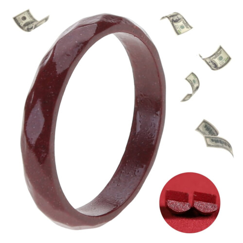 Cinnabar Ring Natural Mineral Red Plain Jewelry 1