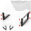(White)Portable Folding Toilet Stool Adjustable Height Bathroom Step Stool Non-Slip Shower Footstool 2