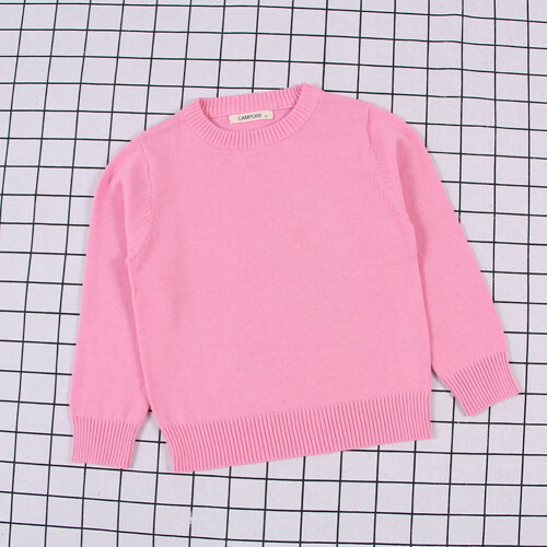 Kids Knit Pullover Sweater Long Sleeve Round Neck Solid 1