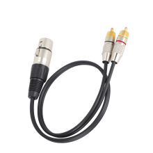 Heimkino-Audio-Splitter-Kabel 1 XLR Female zu 2 RCA Male 3m für Soundsystem