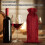Drawstring Burlap Wine Bag 15x9cm with Rhinestone Pattern - Durable Gift Bag 5