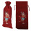 Drawstring Burlap Wine Bag 15x9cm with Rhinestone Pattern - Durable Gift Bag 16