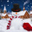 Kerst sneeuwpopmutsset van vilt met wortelneus (1 set) 4