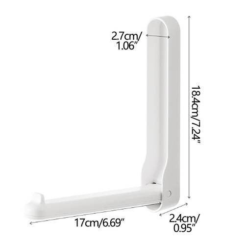Wall Mounted Laundry Hanger, Plastic Telescopic Folding Drying Rack, Space Saving Clothes Organizer for Home Storage 1