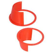 Universal Waterproof Car Speaker Cover 2pcs Red UltraThin Anti-slip Pad