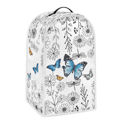 Butterfly Pattern Univesal Kitchen Accessories for Dust Protector Polyester Blender Dust Cover 1