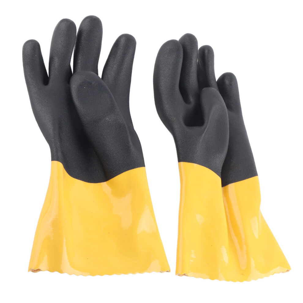 PVC Coated Safety Work Gloves XL Oil & Acid Resistant for Chemical Industry
