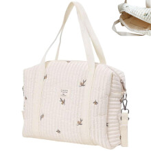 Olive Cotton Cloth Diaper Bag for Mom and Dad, 13x10 Inches