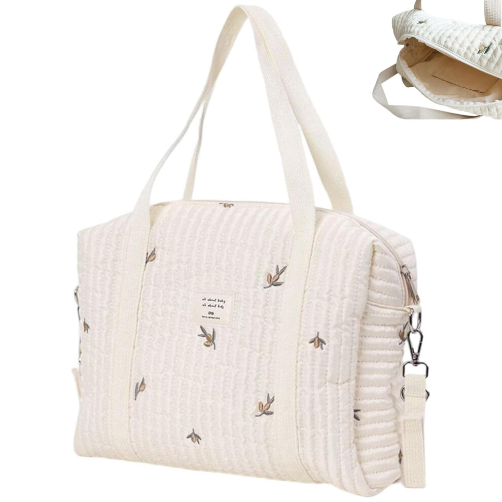Olive Cotton Cloth Diaper Bag for Mom and Dad, 13x10 Inches