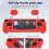 Compatible with Steam Deck/Steam Deck OLED Standing Protective Case – Thick Silicone Full-Protection Cover (Red) 7