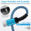 USB-C Cable 5ft 2-Pack, Fast Charging USB A to USB C Cable for Android, Blue, compatible with USB-C devices 4