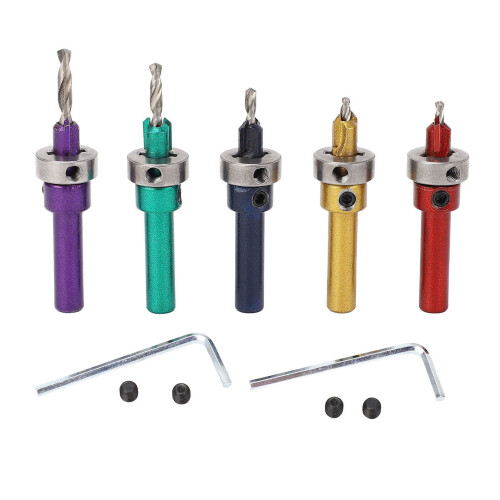 Wood Countersink Drill Bit, 5Pcs Wood Countersink Drill Bit Set for Woodworking 1