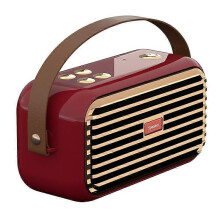 (red) Bluetooth Speakers Retro Wireless Small Stereo Ornament Speaker Funky Gifts
