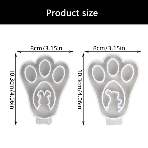 Moules en Silicone en forme de pattes de lapin mignons, 2 2