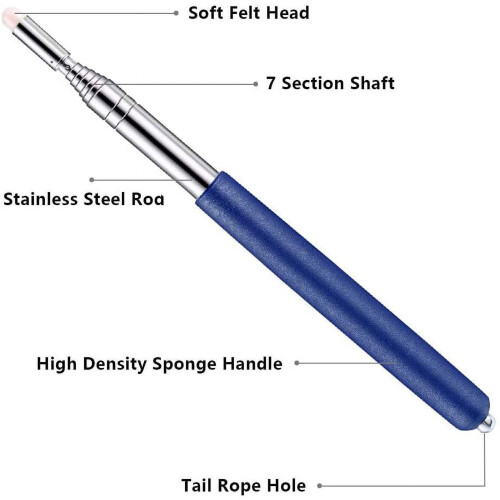 4-Pack Telescopic Pointer Stick with Hand Lanyard, Compatible with Whiteboards & Presentations 2