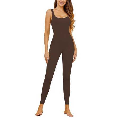 Women's Sleeveless Ribbed One-Piece Jumpsuit 1