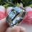 Stainless Steel Punk Ring for Men Silver Blue 1 3